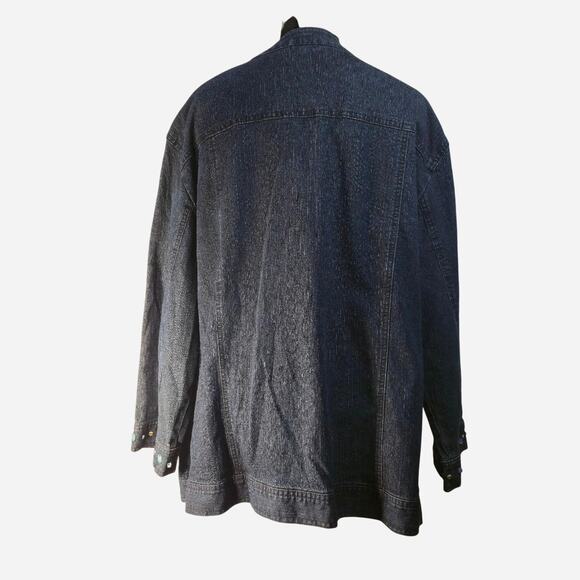 Alfred Dunner beaded butterfly denim jacket size 20W - Picture 2 of 7